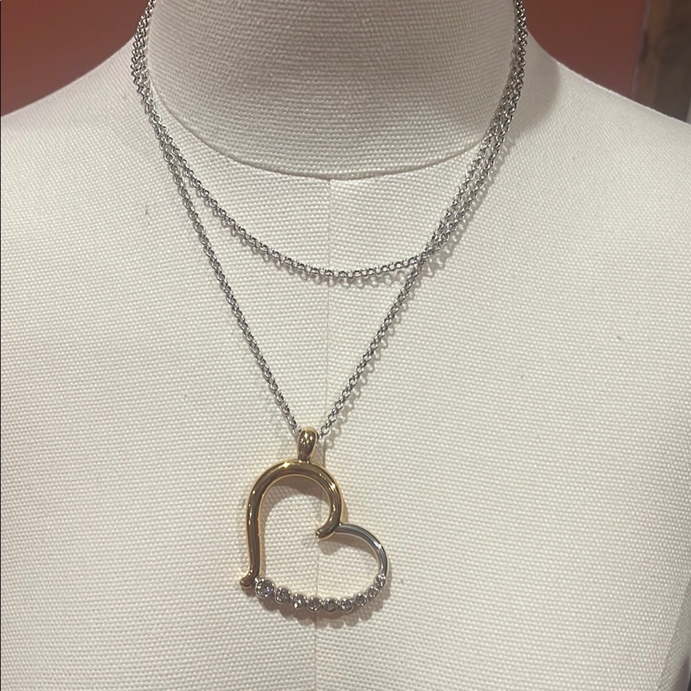 Brighton Gold and Silver Layered Heart Necklace